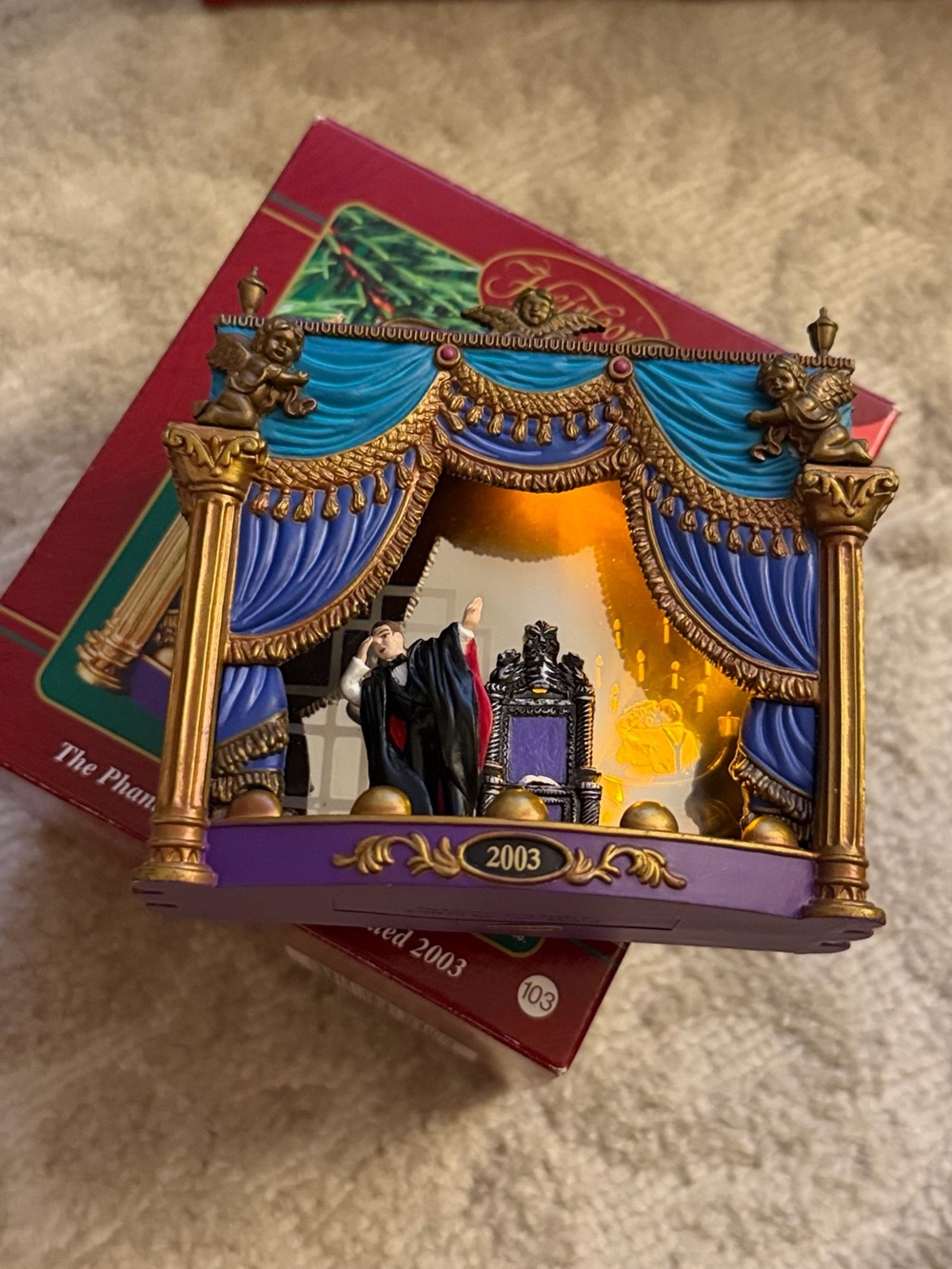 The Phantom of the Opera Ornament 2003 Carlton Cards